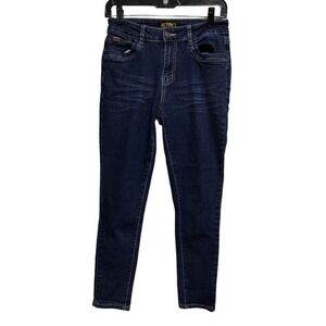 002-004‎ Stag Jeans Women's Juniors Size 7 Blue Skinny Dark Stretch Jeans